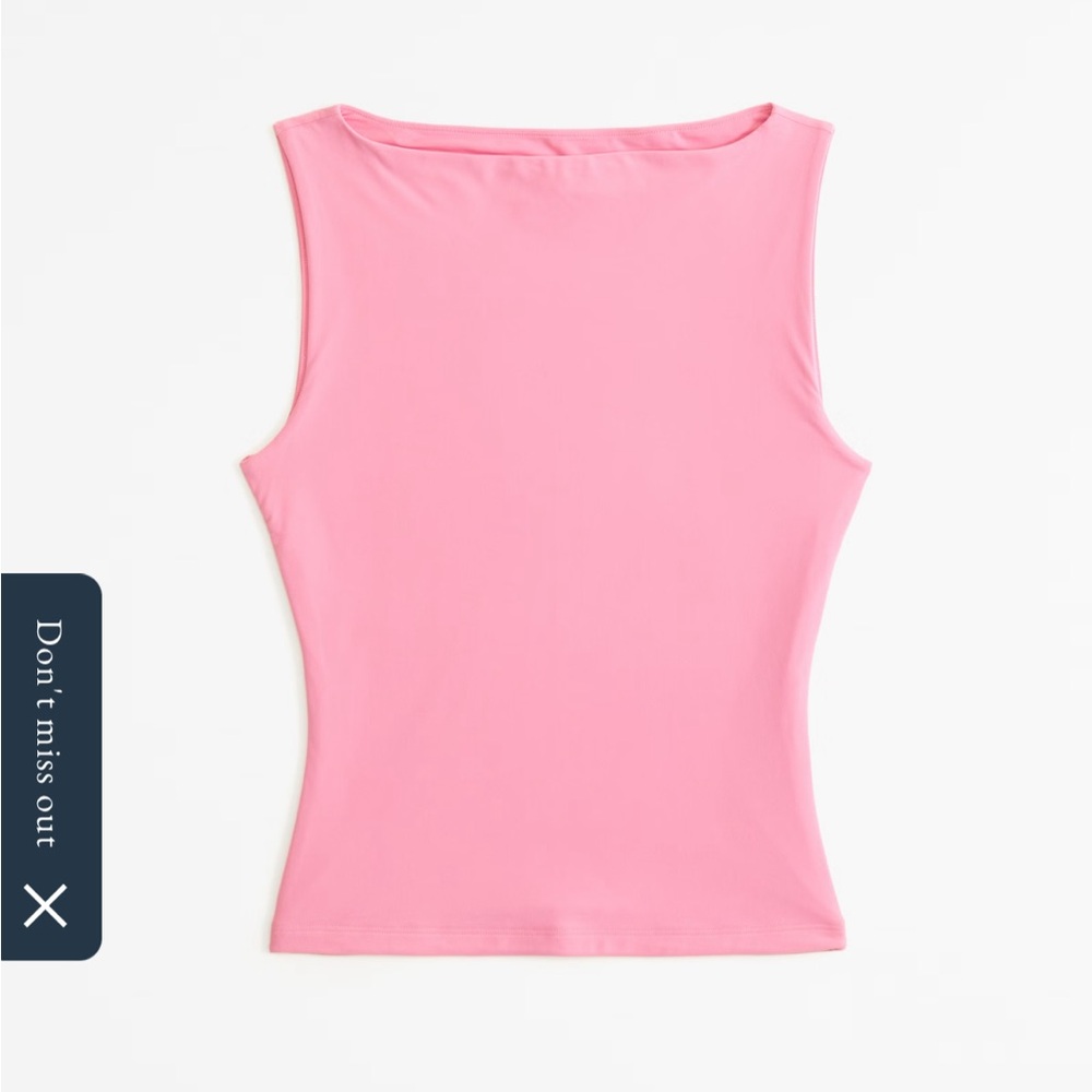 Abercrombie & Fitch Soft Matte Seamless Slash Top Pink